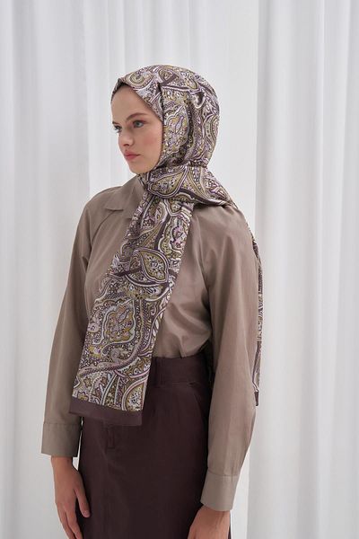 carell Βαμβακερό σάλι Ephesus Brown Nilla