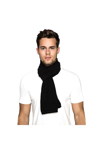THERMOFORM Black Fleece Unisex Gloves-Scarf Set