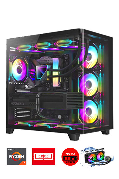 Zeiron Voyager X9 Ryzen 7 7700 16GB DDR5 RAM 1TB M.2 Nvme SSD RTX3050 Sıvı So...