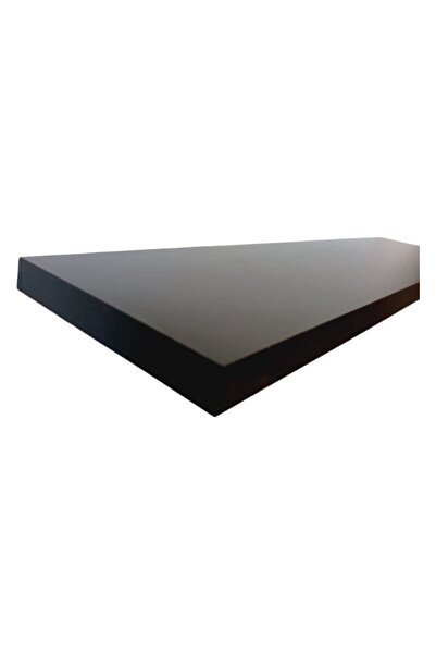 yankı-byeg 100 Cm 3lü Mat Siyah Mdf Uçan Duvar Rafı Gizli Bağlantı Kitaplık