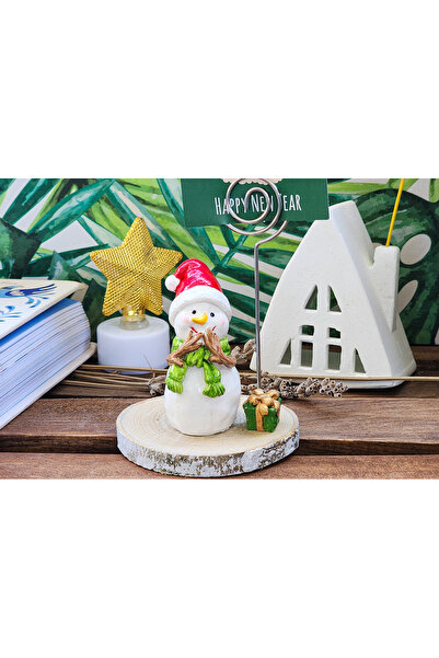 Rota Hediyelik Christmas Snowman Note Holder Memo Photo Holder New Year Gift Office Decor Ornament