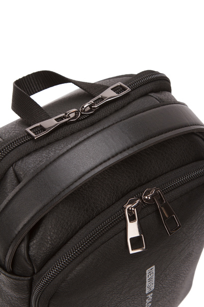 Newish Ανδρική τσάντα χειρός και ώμου σε μαύρο σταυρό