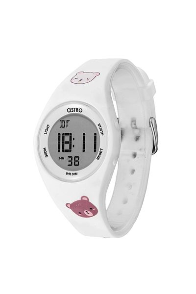 Astro Kids Digital White Dial Watch - A23904-PPWW-BR