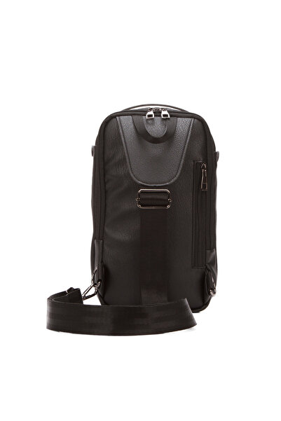 Newish Ανδρική τσάντα χειρός και ώμου σε μαύρο σταυρό