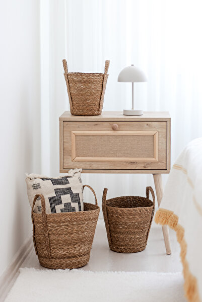 DECHAUS 3 Lü Çok Amaçlı Sepet, Banyo Ve Mutfak Organizeri Kulplu Saksılık