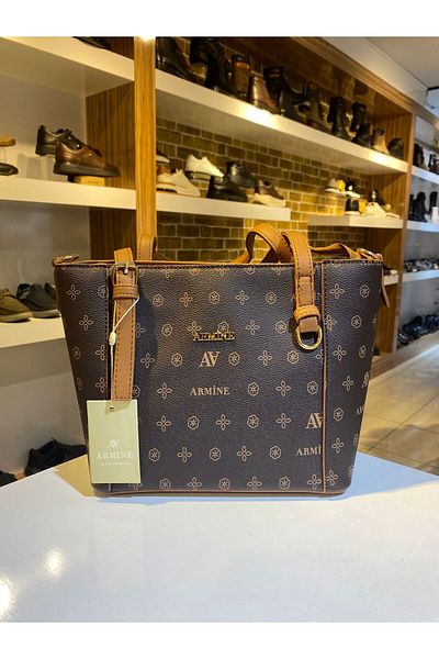 Armine Armine Women's Brown Printed Stylish Hand and Shoulder Bag