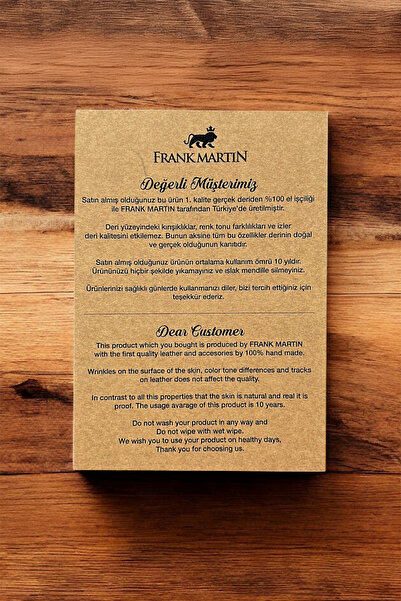 Frank Martin Set portofel și curea pentru bărbați din piele naturală 100% London cu cutie specială