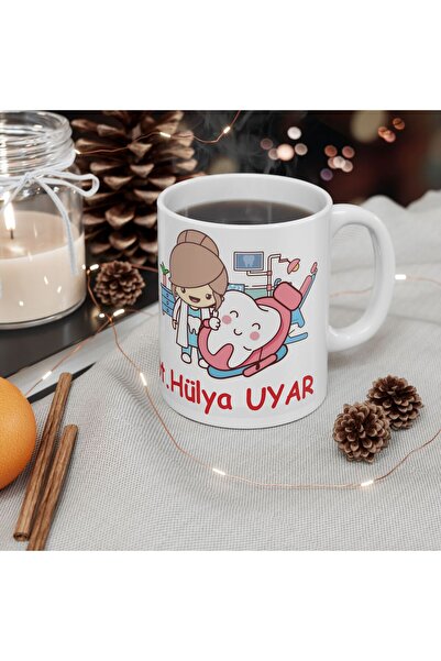 sıradışıhediyem kişiye özel diş doktoru kupa bardak diş doktoruna hediye dokt...