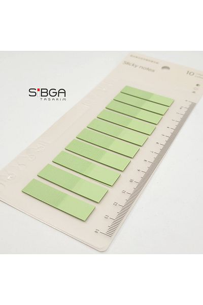sibga tasarım Light Green Transparent Postit - Bookmark Sticker Note Paper