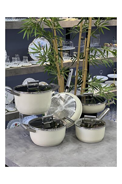 AROW Pink & More Gurment 9 Parça Lüx Döküm Tencere Seti