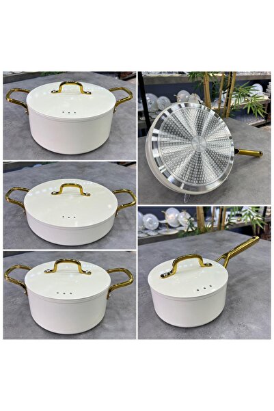 AROW Olbia 9 Piece Luxury Cast Ceramic Coating Cookware Set