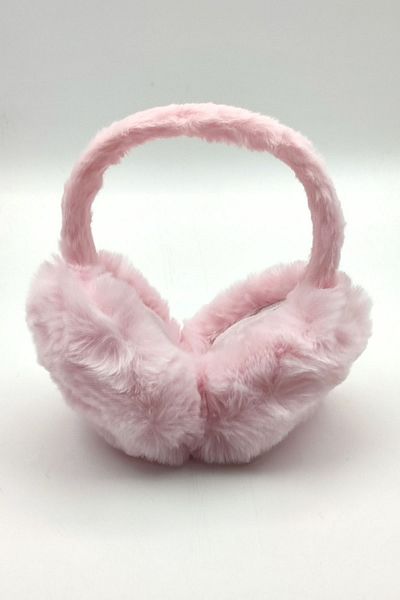 AXE SPORTSWEAR Winter Pink Soft Textured Foldable Folding Plush Ear Warmer Large Soft Earmuff