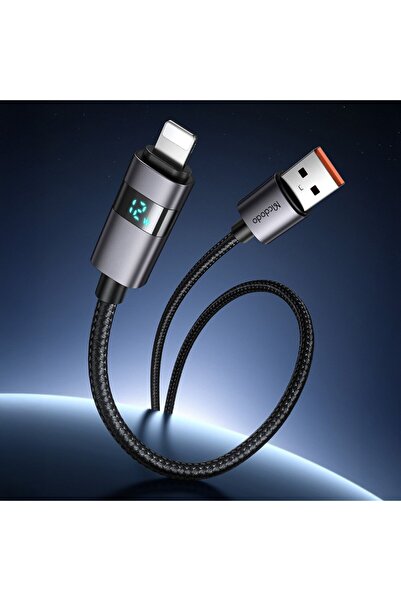 Mcdodo CA-6490 USB-A - YATAY LED EKRANLI AYDINLATMA KABLOSU SİYAH