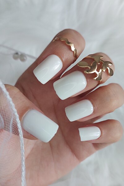 Easy Beauty 24 Adet Renkli Kısa Takma Tırnak Kare 1133