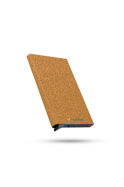 Wrapsol Aluminum Rfid Shielded Automatic Mechanism Credit Card Holder - Gold with Color Sim Detail