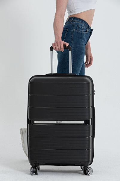 HSR Orta Boy  Polipropilen Süper esnek kırılmaz tekerlekli valiz bavul seyahat
