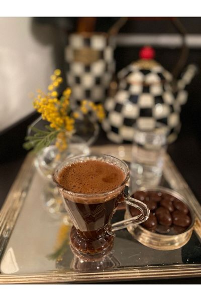 dekorasyon garajı فنجان قهوة من الزجاج المنفوخ