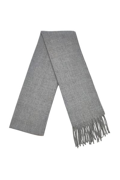 PAKER GİYİM Men's Winter Cashew Scarf with Gray Tassel Detail