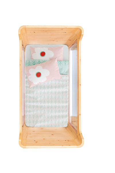 itsybitsy Cotton Satin, Double-Sided Baby Bedding Set - Floral Pattern - Big Flower Series