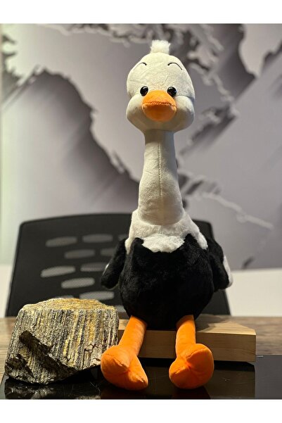 Halley Peluş Oyuncak Büyük Siyah Deve Kuşu Peluş 60cM