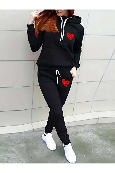LUNAVISTA Dead Heart Printed Unisex Oversize Tracksuit Set