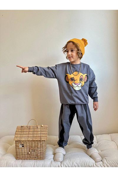 YİGİT BUTİK Character Printed Boy's Bottom Top Set