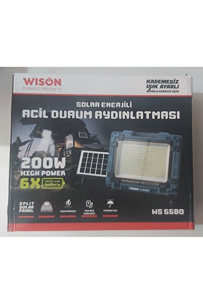 Wıson WISON WS-5580 SOLAR ENERJİLİ ACİL DURUM AYDINLATMASI