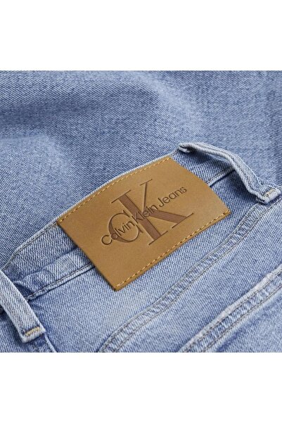 Calvin Klein Kadın Yüksek Bel Düz Model Denim Rahat Kulanım Mavi Jeans J20J224515-1AA
