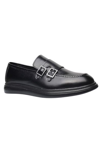 Liger Men's Orthopedic Gel Insole Comfort Buckle Casual Shoes Black