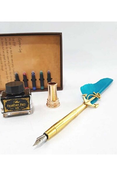 Menuzer Çok Renkli Tüylü Kalem Divit Seti