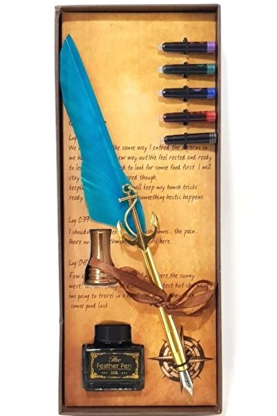 Menuzer Çok Renkli Tüylü Kalem Divit Seti