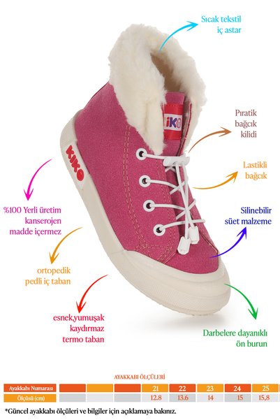 Kiko Kids Tigge Daily Elastic Baby Girl Boots Shoes