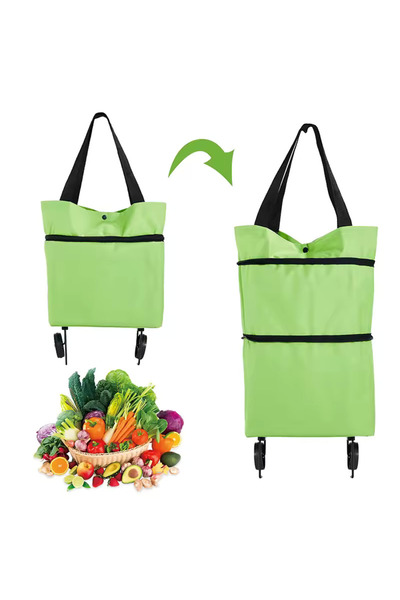 STLIFE Tekerlekli Pazar Arabası Pratik Pazar Çantası Katlanır Pazar Arabası Ç...