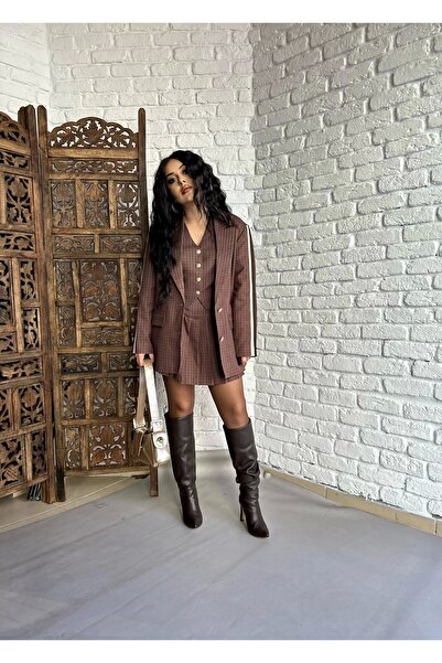 moneta boutique Γυναικείο Σετ Μπλέιζερ 3-τεμαχίων, Σετ Φούστας Γιλέκο και Με ...