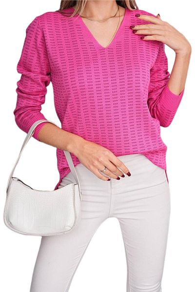 lavella Women's V-Neck Silvery Sweater 12809 Bgl-St04106