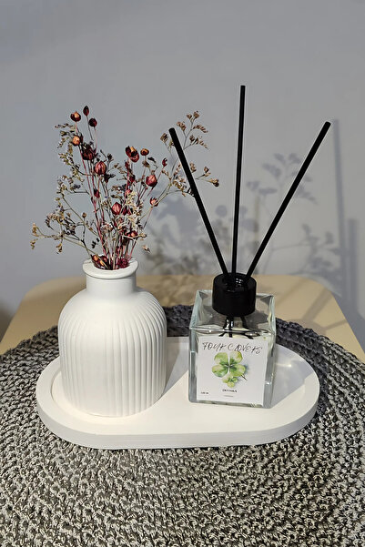 FourClovers Okyanus Oda Kokusu(100 ml) & Beton Minimal Vazo 3 lü Set