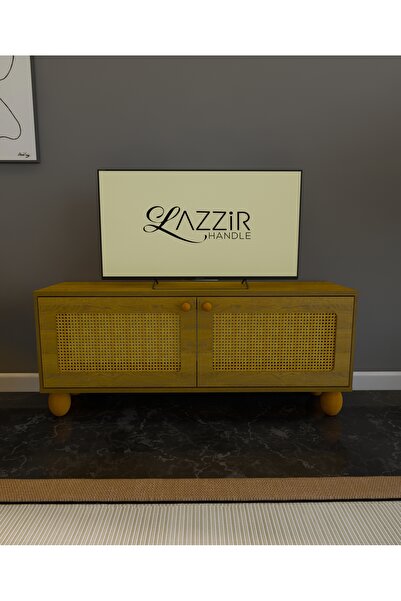 lazzir handle MDF Bohem Tv Ünitesi-(Mdf 2 Kapaklı Hazeranlı)-(Ahşap Desenli)-...