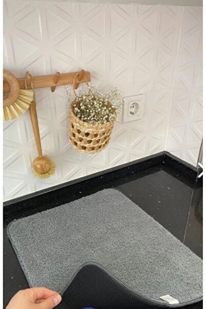 çeçem ticaret Mikrofiber Bulaşık Kurulama Matı Gri Renk 36*45 Cm Bulaşık Altlığı Süper Emici