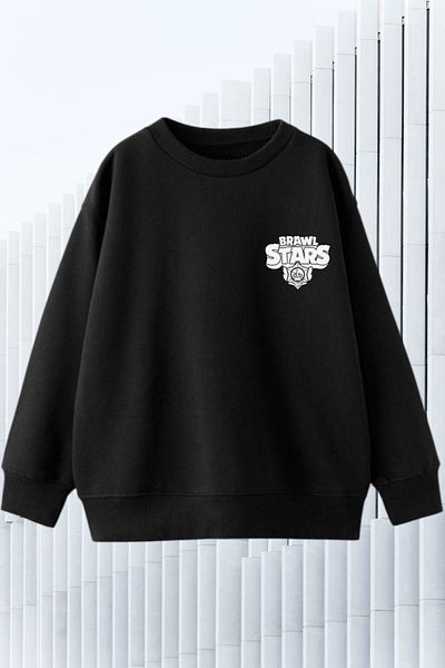 LEON CLUB Hanorac unisex pentru copii, sezon nou, Black Brawl Stars