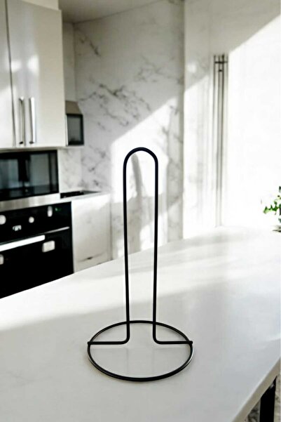 Aktel Banyo Siyah Metal Kağıt Havluluk Dik Havluluk Rulo Peçetelik