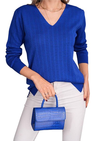 lavella Women's V-Neck Silvery Sweater 12809 Bgl-St04106