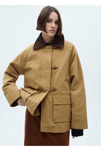 MANGO Woman Baumwollparka – Taschendesign
