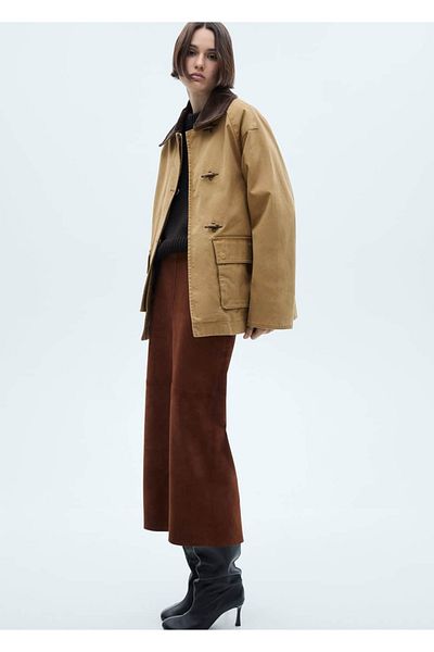 MANGO Woman Baumwollparka – Taschendesign