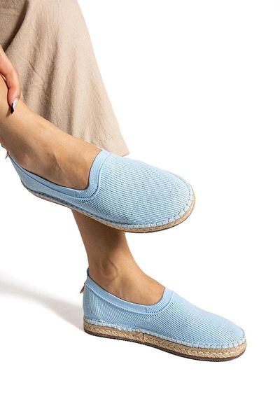 Ayakkabıda Tek Pantofi de vară Walker Jut Wrapped Knitwear - BEBE BLUE