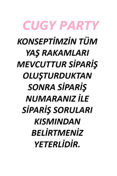 CUGY MOR LİLA BEYAZ DOĞUM GÜNÜ SÜSÜ MOR YAŞ RAKAMLI ŞEFFAF PULLU  PARTİ SETİ