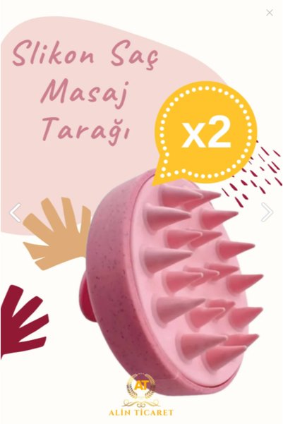 çeçem ticaret Yumuşak Silikon Duş Deri Masaj Tarağı Pembe Kedi Köpek Tarağı