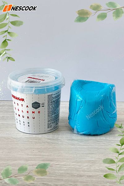 ŞEKER & SUGAR Blue Fondant Sugar Dough - 500 g