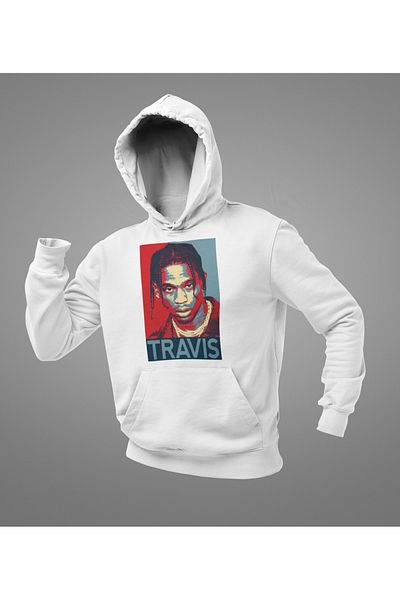 SEVBANO Travis Scott Rapper Printed Unisex Oversize Hoodie