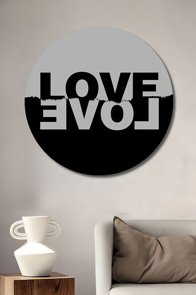 Teona Ahşap Love Revolution Decorativ Lemn MDF Rotund Acasă, Locul de Muncă Pictură Perete