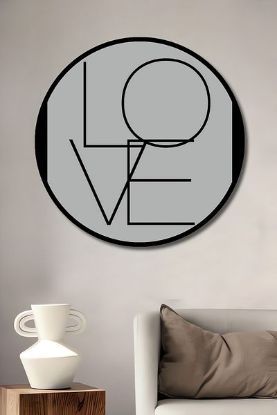 Teona Ahşap Love Minimalist Decorativ Lemn MDF Rotund Acasă, Locul de Muncă Pictură Perete